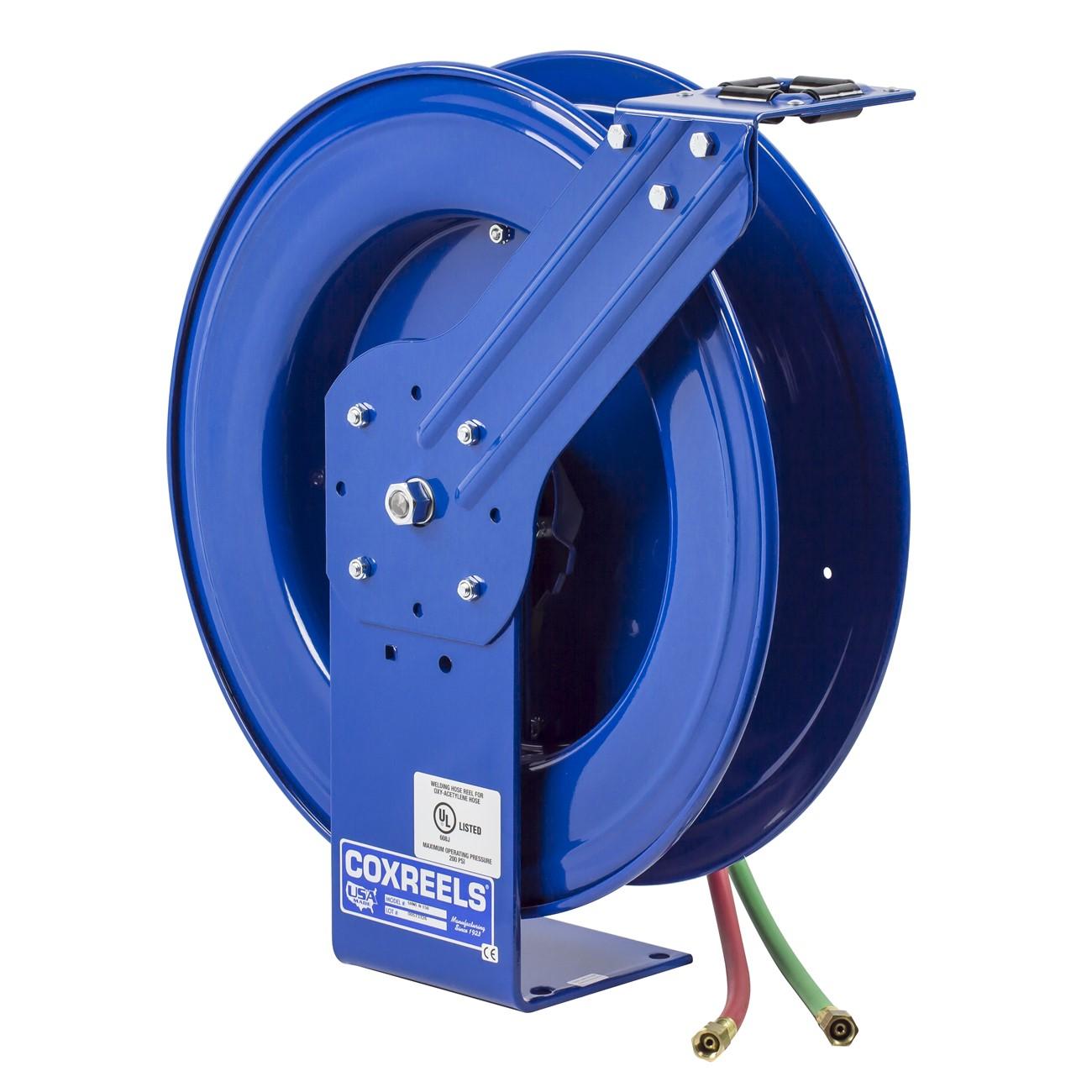 Hose Reel, SHW, 1/4 Inch ID, 75 ft Hose L, Steel, Spring