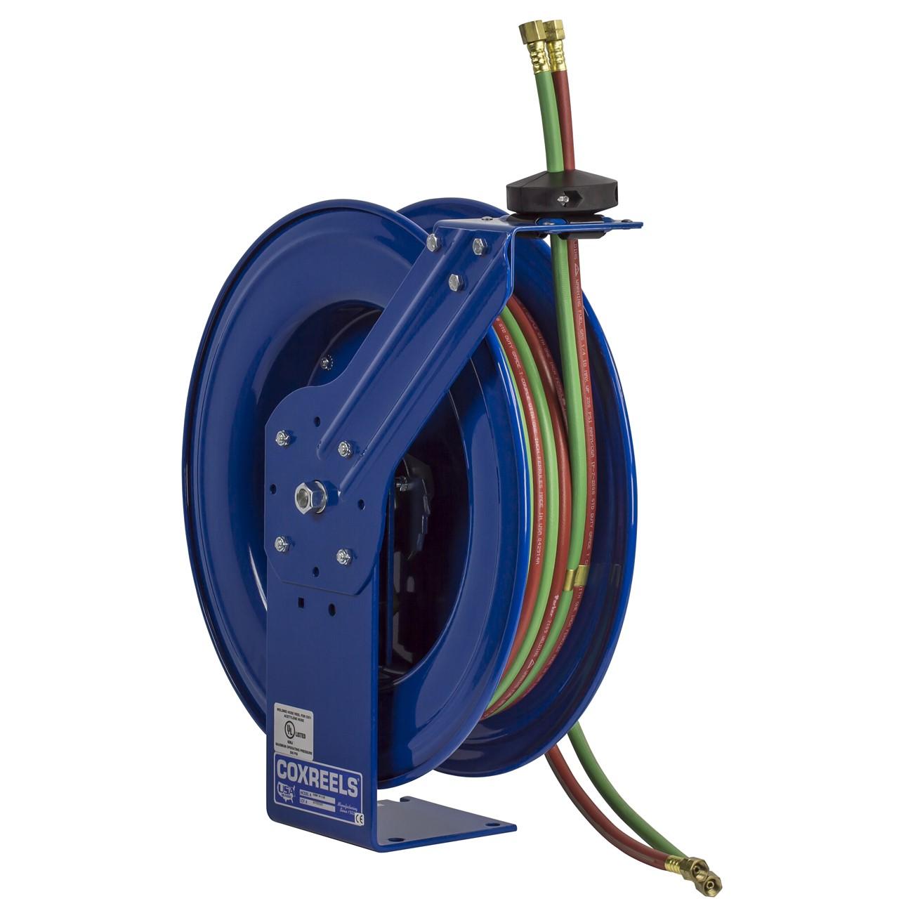 Hose Reel, SHW, 1/4 Inch ID, 50 ft Hose L, Steel, Spring
