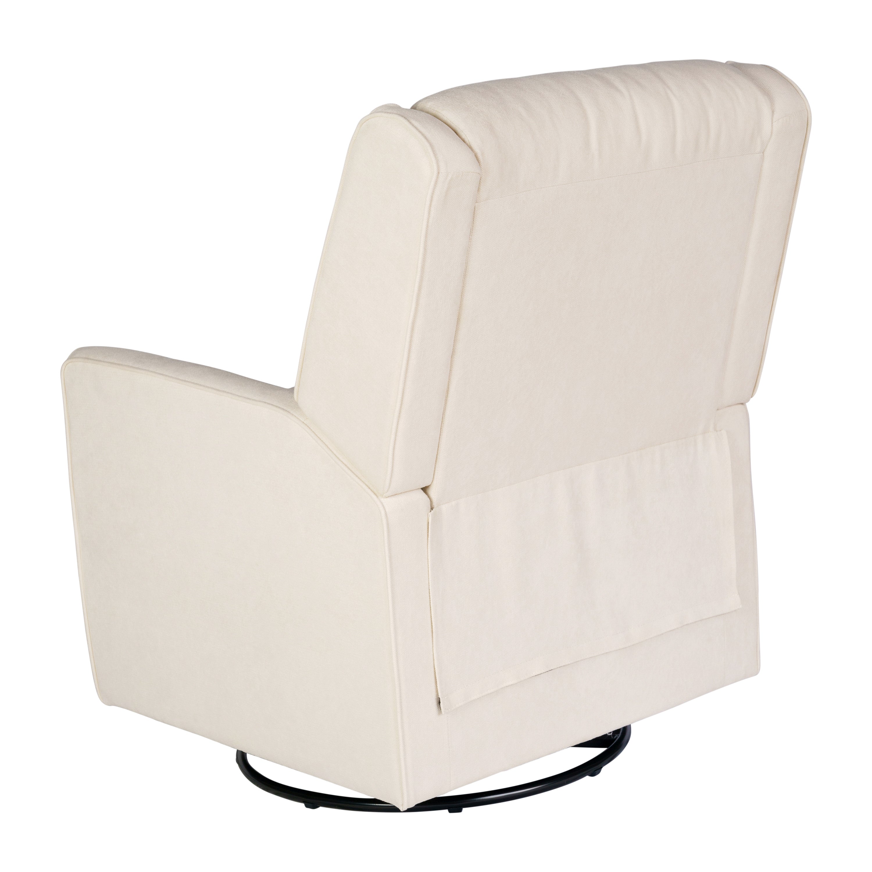 Cash Swivel Glider Rocker Recliner Chair, Manual 360 Degree Swivel Recliner Perfect for Living Room, Bedroom, or Nursery in Cream Upholstery