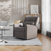 Cash Swivel Glider Rocker Recliner Chair, Manual 360 Degree Swivel Recliner Perfect for Living Room, Bedroom, or Nursery in Dark Gray Upholstery