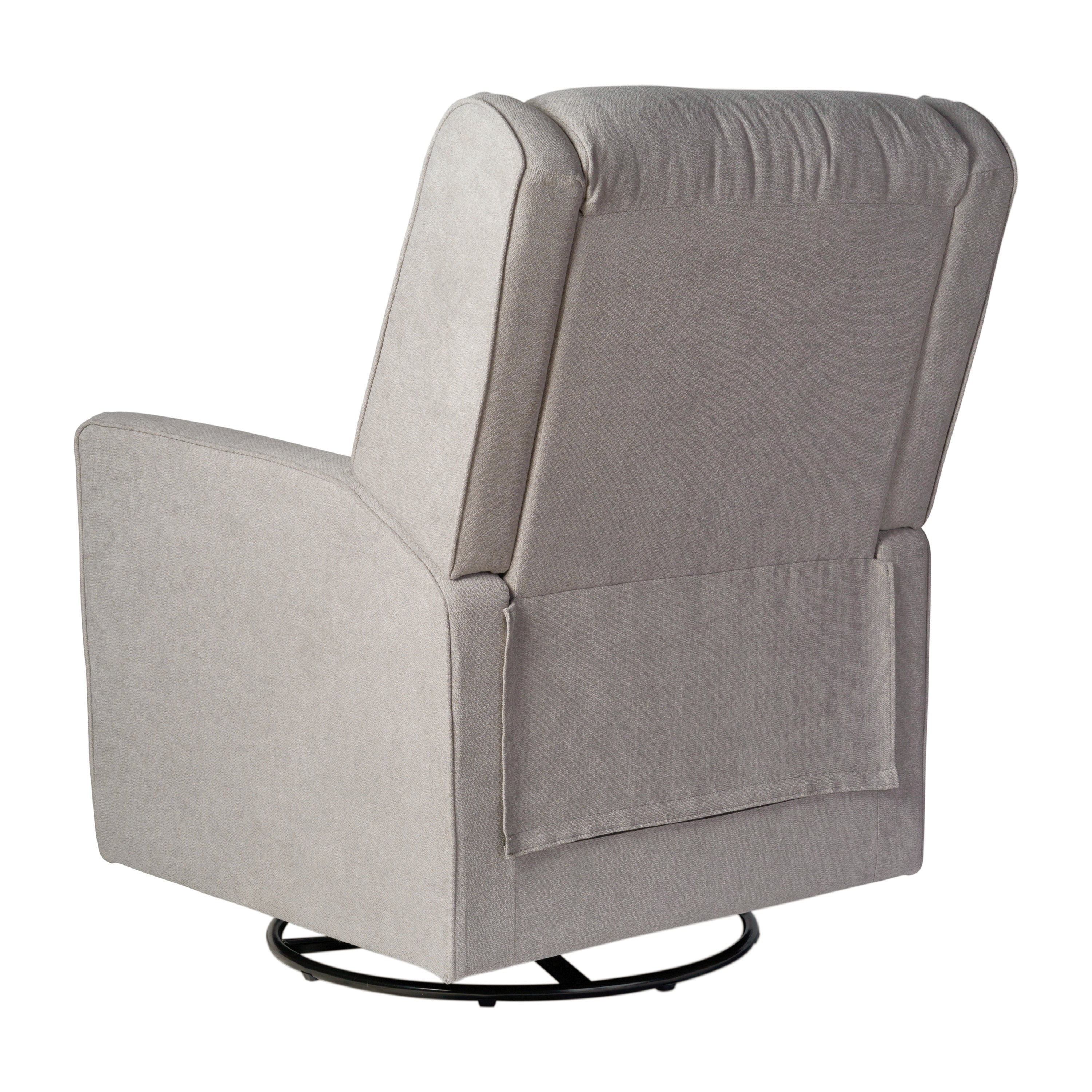 Cash Swivel Glider Rocker Recliner Chair, Manual 360 Degree Swivel Recliner Perfect for Living Room, Bedroom, or Nursery in Light Gray Upholstery
