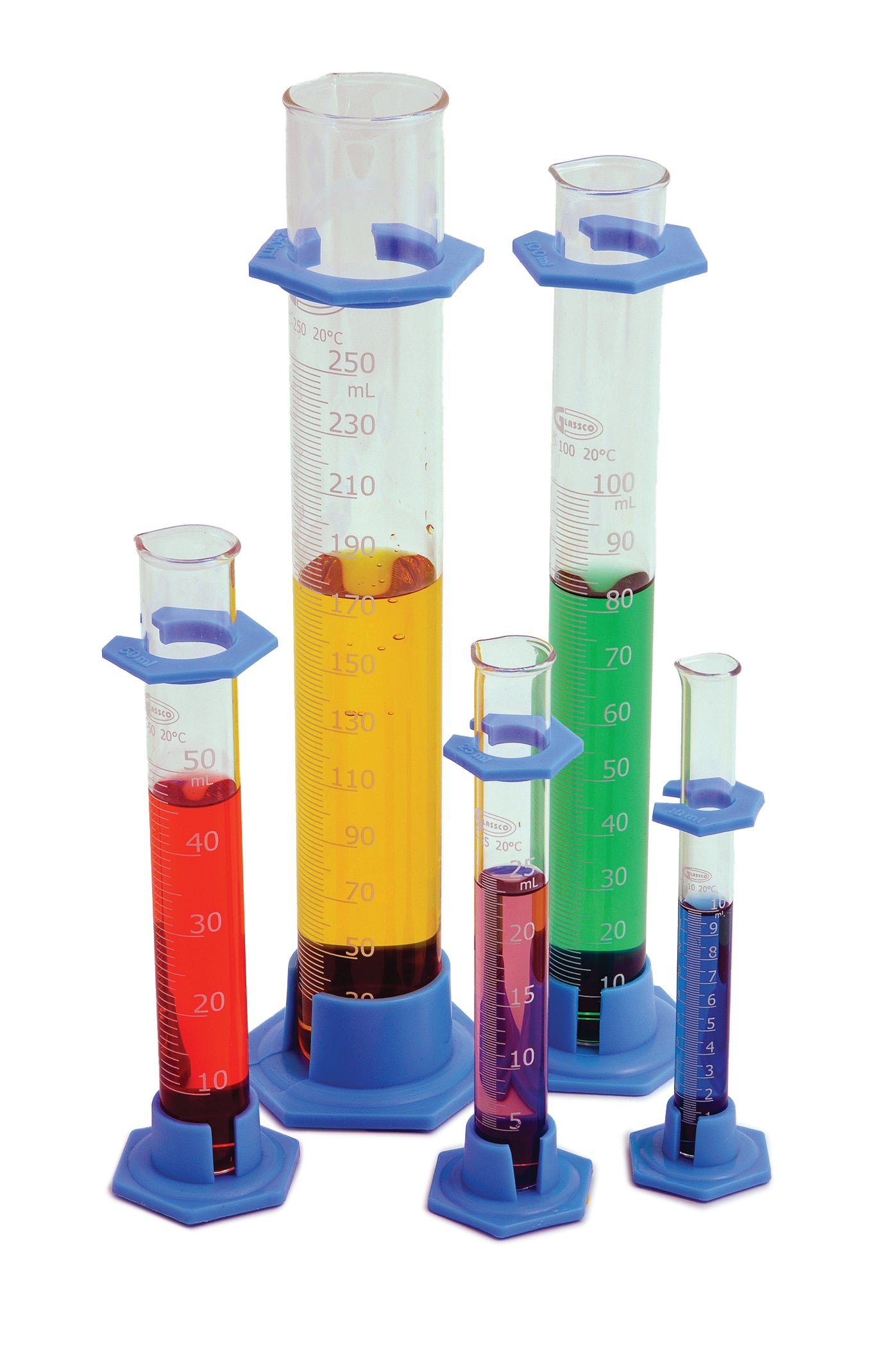 United Scientific® Graduated Cylinders, Borosilicate Glass, Plastic Base, Class B,10 mL, comes with 10