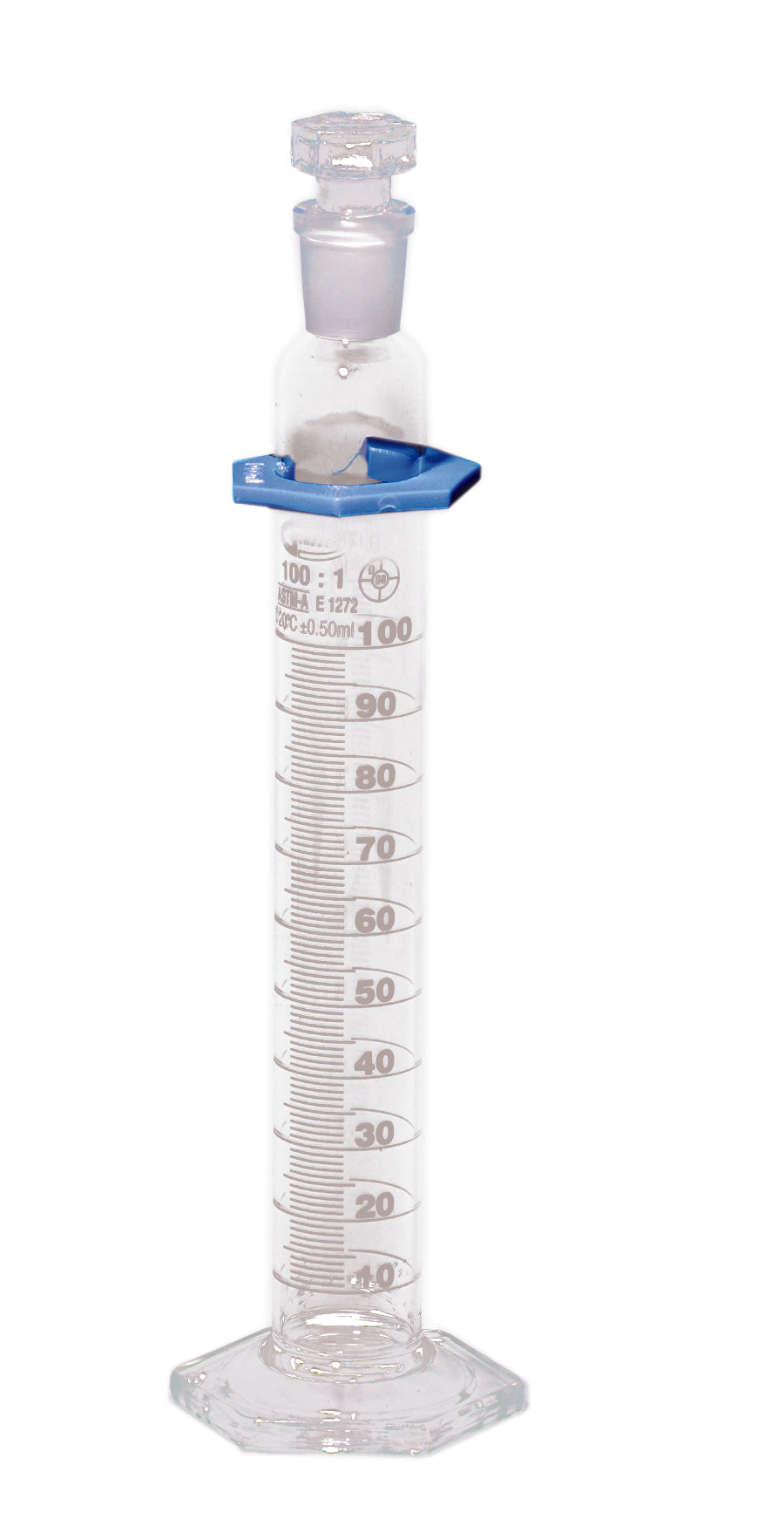 United Scientific® Graduated Cylinders, Double Scale, Class A, Individ. Cert., W/Stopper, 10 mL