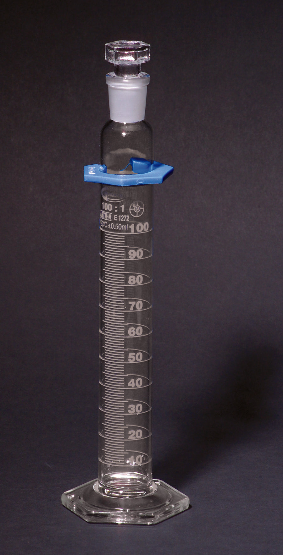 United Scientific® Graduated Cylinders, Double Scale, Class A, Batch Cert., With Stopper, 10 mL