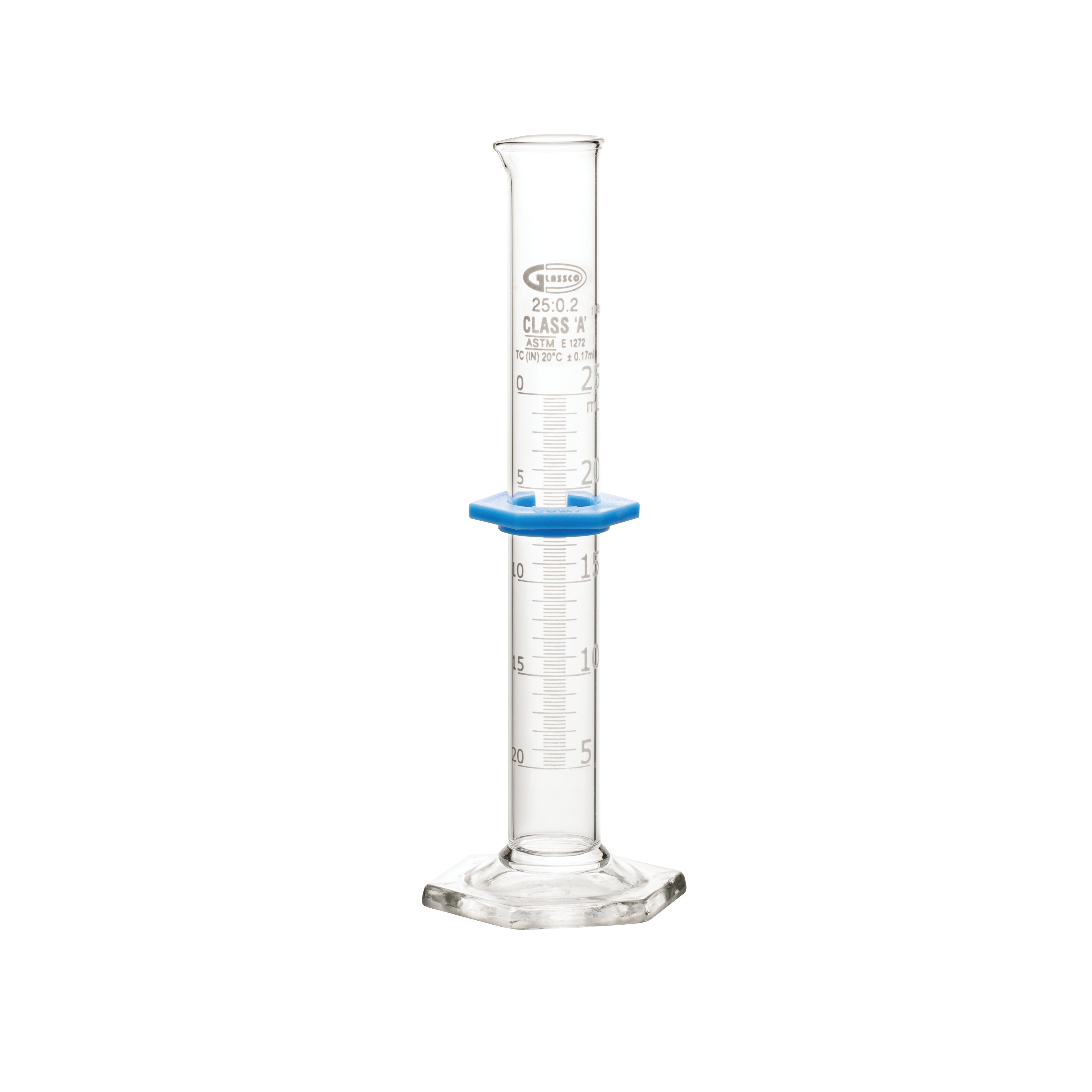 United Scientific® Graduated Cylinders, Double Scale, Class A, Batch Certified, 25 mL