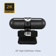 Adesso 2K Quad HD Auto Focus USB Webcam   4.0 Megapixel Cmos Sensor  80 Degree