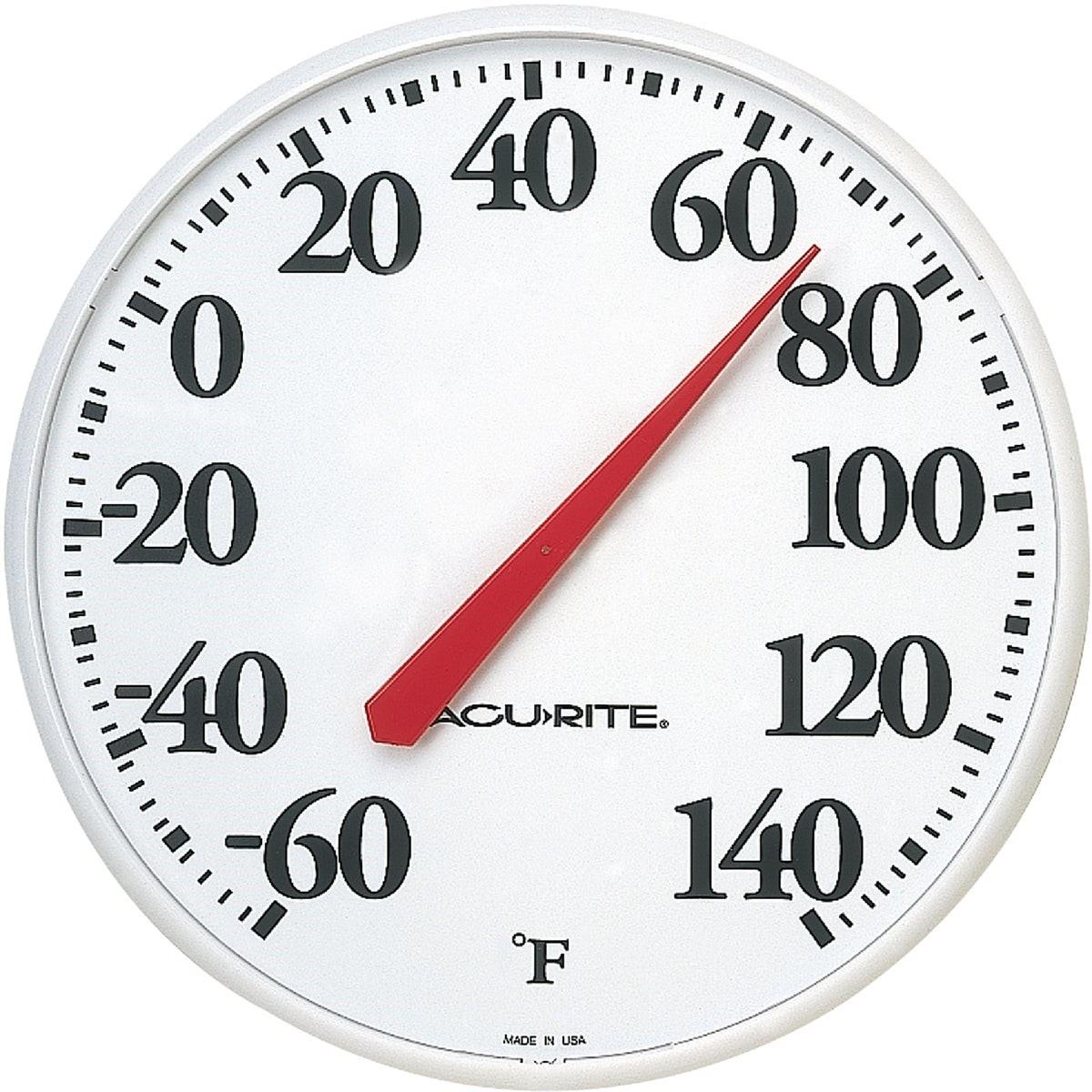 Acurite 12.5" Dia Plastic Dial Indoor & Outdoor Thermometer