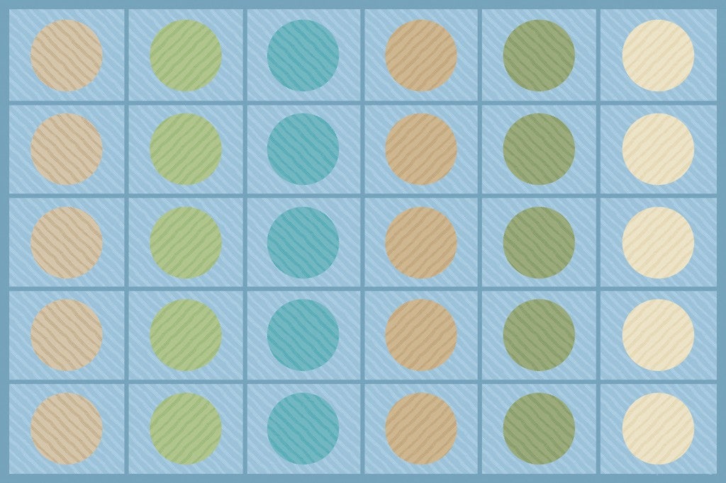 Calming Colors Open Seating - 6ft x 9ft - Rectangle - Light Blue