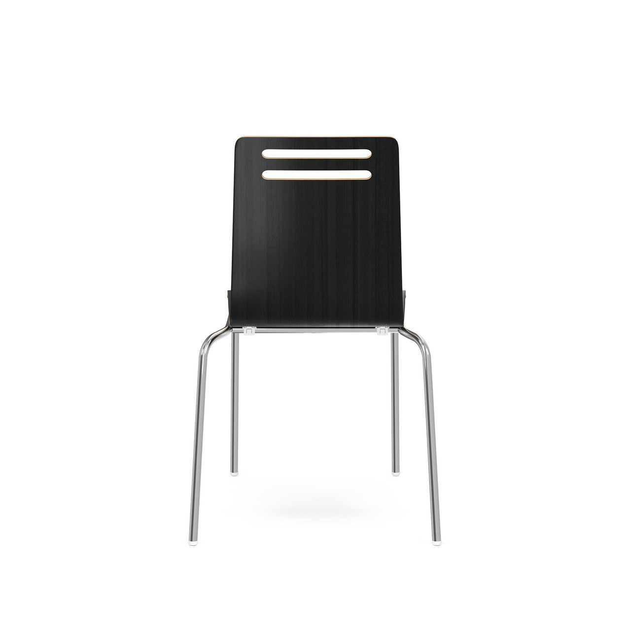 OfficeSource Rowan Square Bentwood Standard Height Café Chair - Set of 2 - Carbon Gray