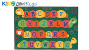 Caterpillar Friends Rug Green - 3ft x 4ft 6in - Rectangle