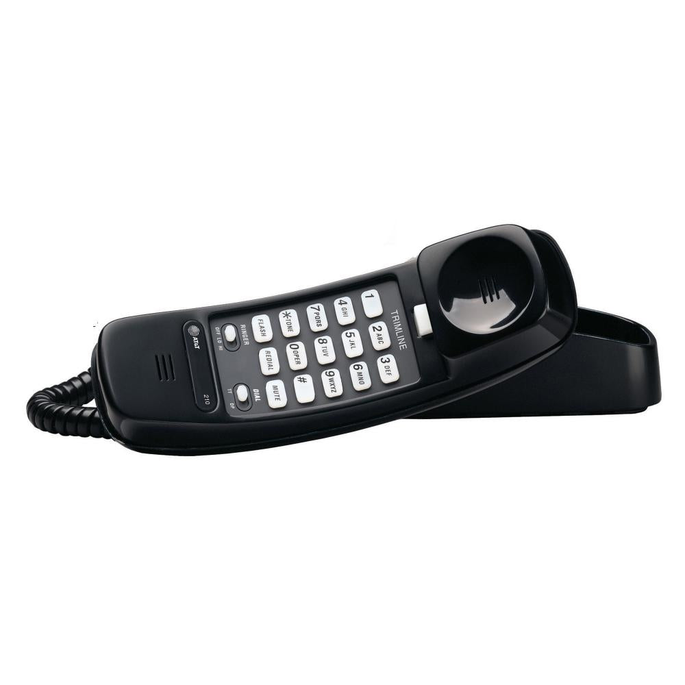 AT&T AT&T Trim-line Corded Wall Mount Telephone (210BK) - Black