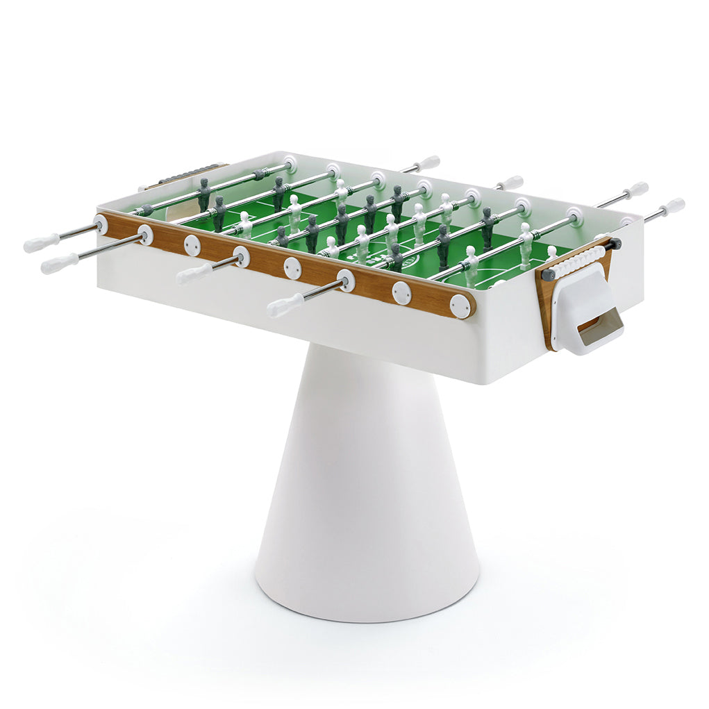 Ciclope Foosball Table with Entertainment Top & Premium Cover, White