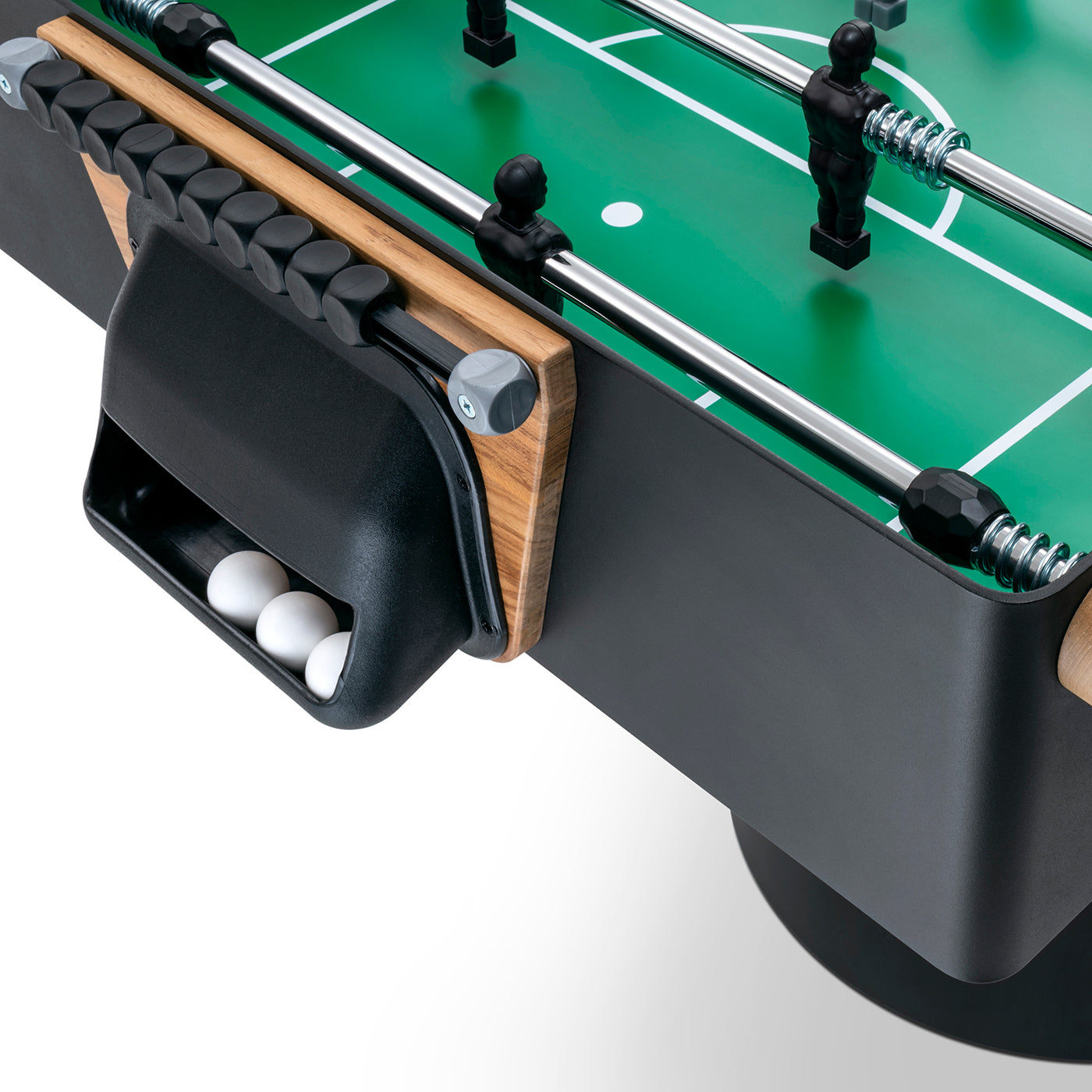 Ciclope Foosball Table with Entertainment Top & Premium Cover, Black