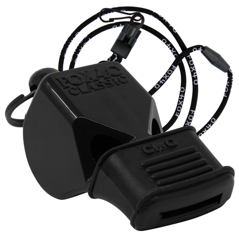 Classic CMG Official W/ P.T.S. Lanyard Whistle - BLACK