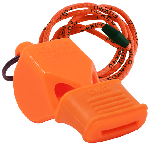 Classic CMG Safety W/ Breakaway Lanyard Whistle - ORANGE