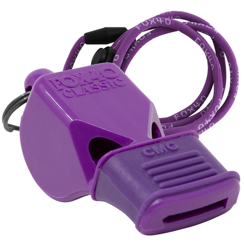 Classic CMG Safety W/ Breakaway Lanyard Whistle - PURPLE