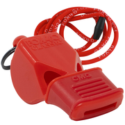 Classic CMG Safety W/ Breakaway Lanyard Whistle - RED