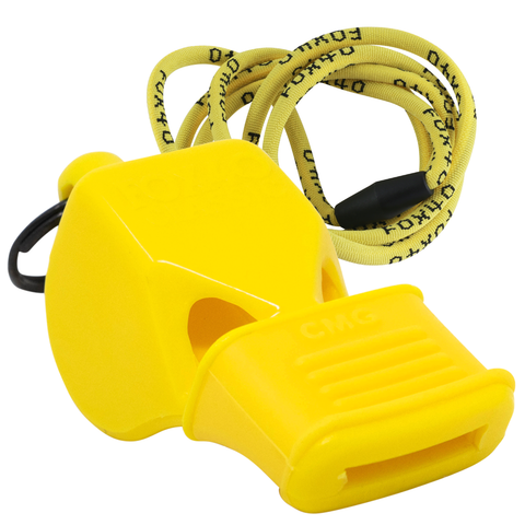 Classic CMG Safety W/ Breakaway Lanyard Whistle - YELLOW