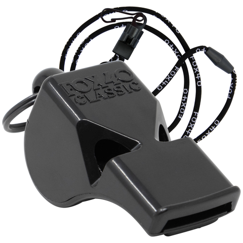 Classic Official W/ P.T.S. Lanyard Whistle - BLACK