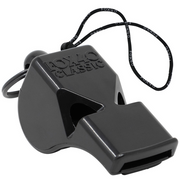 Classic Official W/ Wrist Lanyard Whistle - BLACK