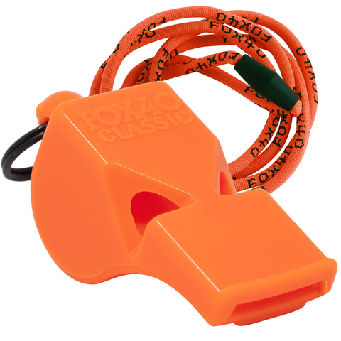 Classic Safety W/ Breakaway Lanyard Whistle - ORANGE