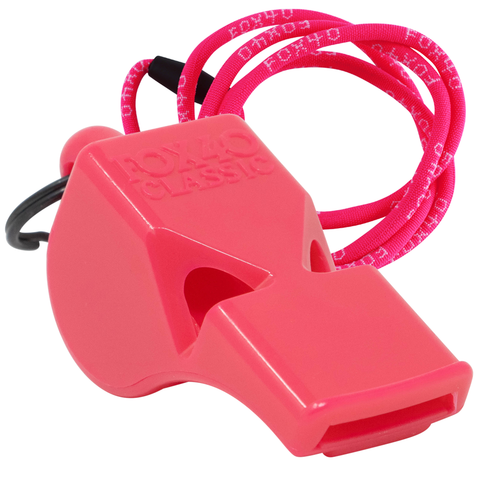 Classic Safety W/ Breakaway Lanyard Whistle - PINK