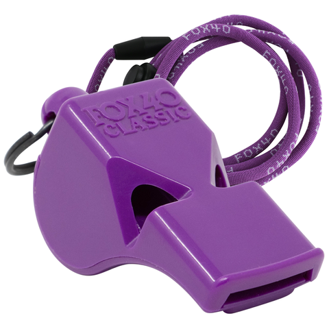 Classic Safety W/ Breakaway Lanyard Whistle - PURPLE