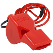 Classic Safety W/ Breakaway Lanyard Whistle - RED