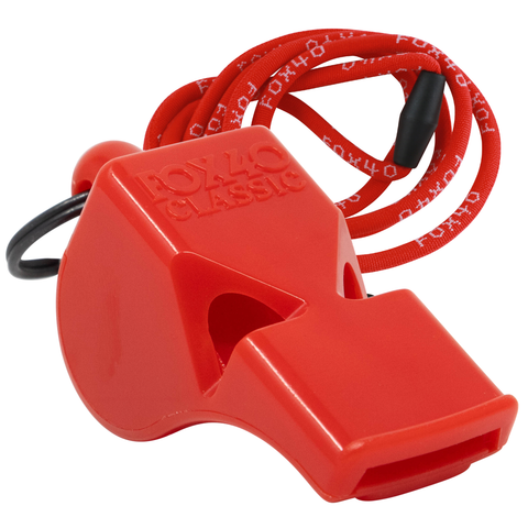 Classic Safety W/ Breakaway Lanyard Whistle - RED
