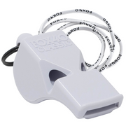 Classic Safety W/ Breakaway Lanyard Whistle - WHITE