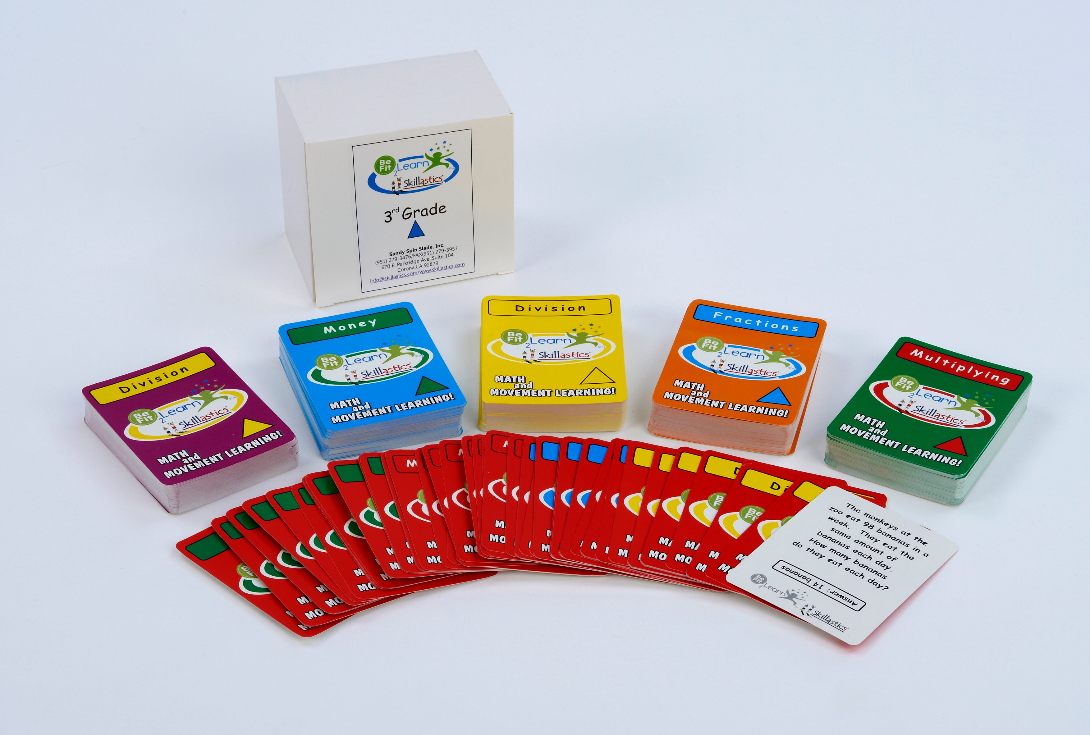 Be Fit 2 Learn Skillastics® Math (2nd — 6th Grade) 1, Activity Kit / 1 grade level box of question cards