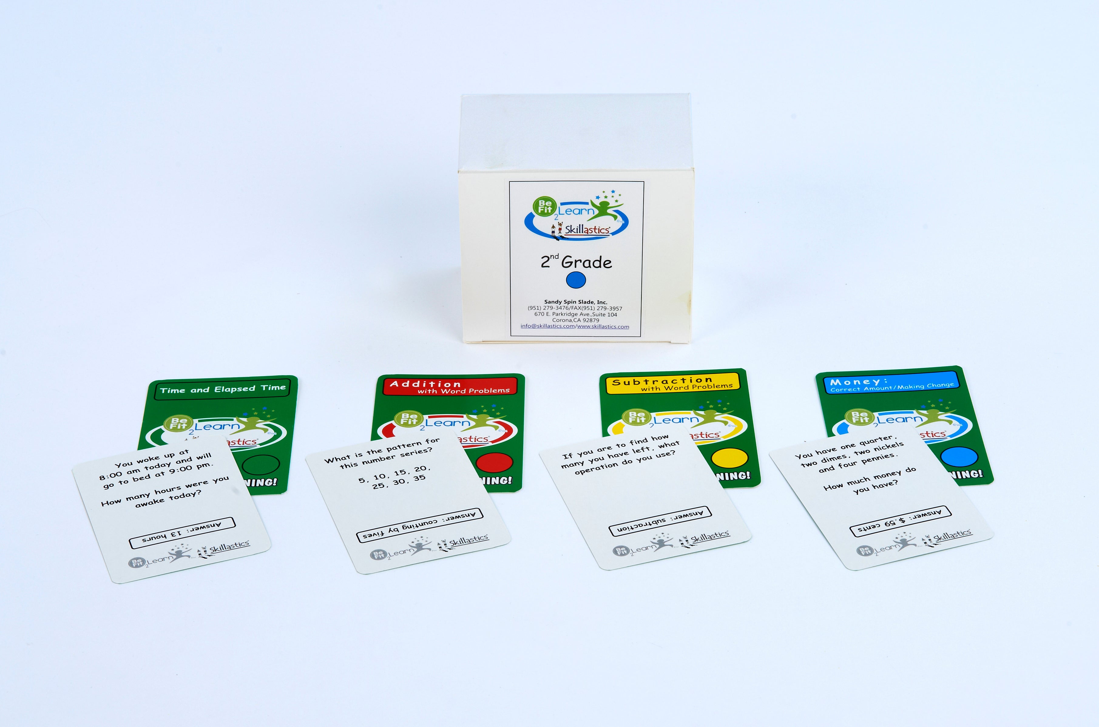 Be Fit 2 Learn Skillastics® Math (2nd — 6th Grade) 1, Activity Kit / 1 grade level box of question cards