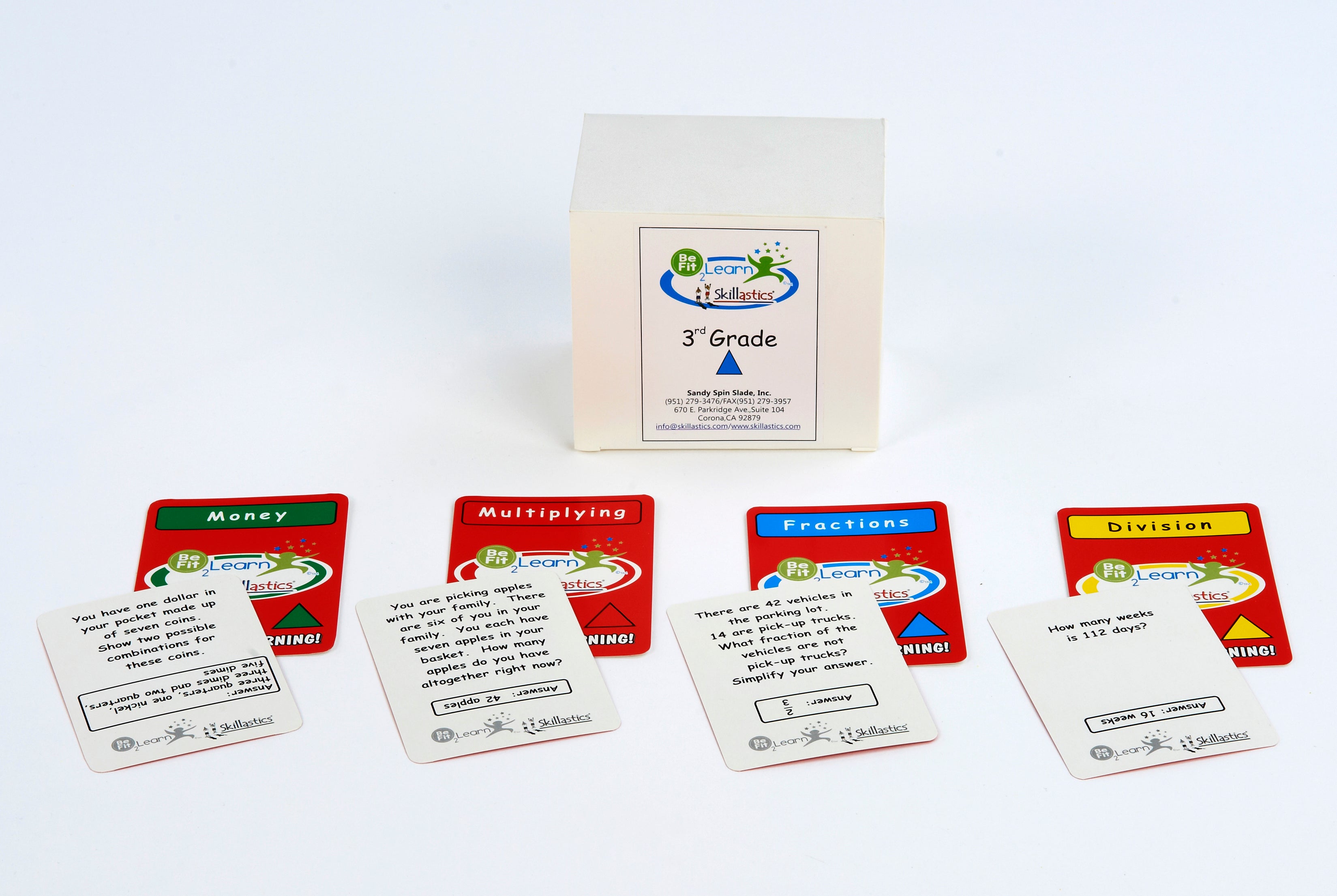 Be Fit 2 Learn Skillastics® Math (2nd — 6th Grade) 1, Activity Kit / 1 grade level box of question cards