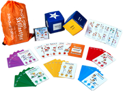 Halfpint Bilingual Skillastics® 1,6: Shape Die, 1, 6" Color Die, 36 Activity Cards