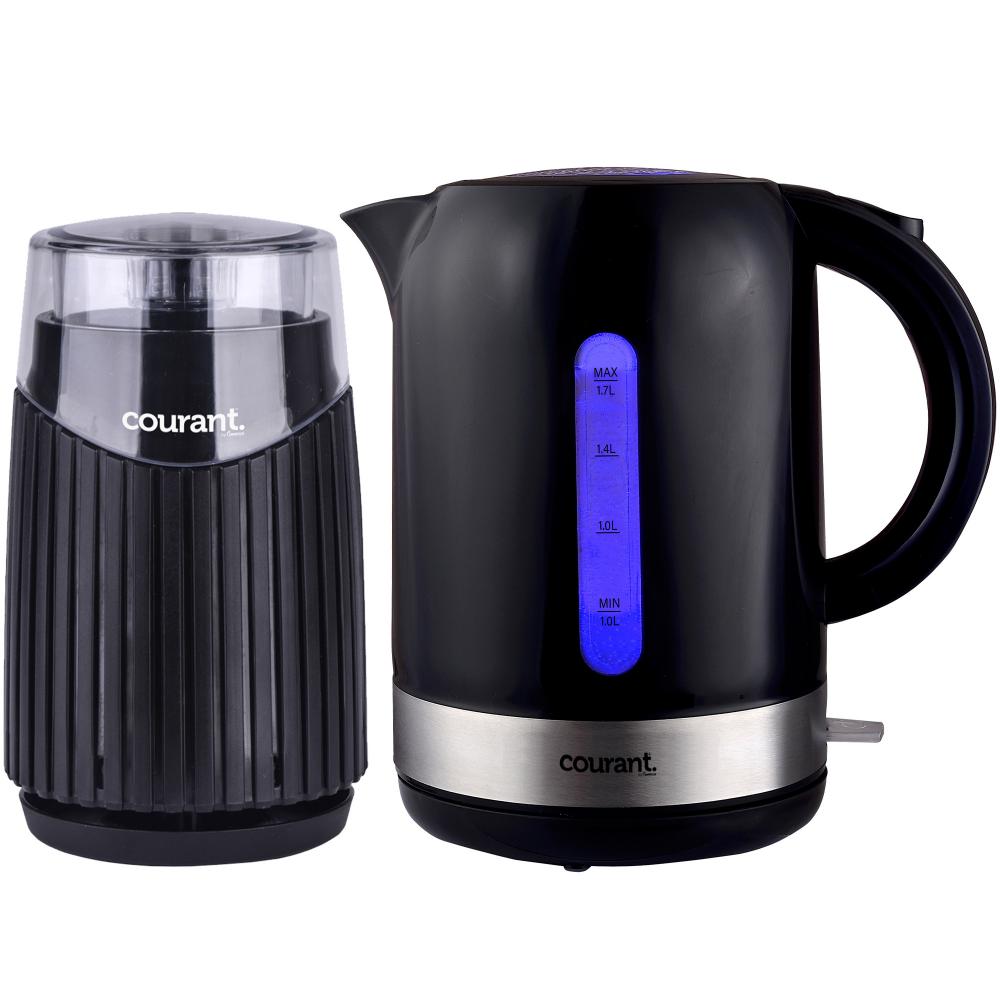 Courant Courant 1.7 Liter Cordless Electric Kettle with Coffee Grinder - Black
