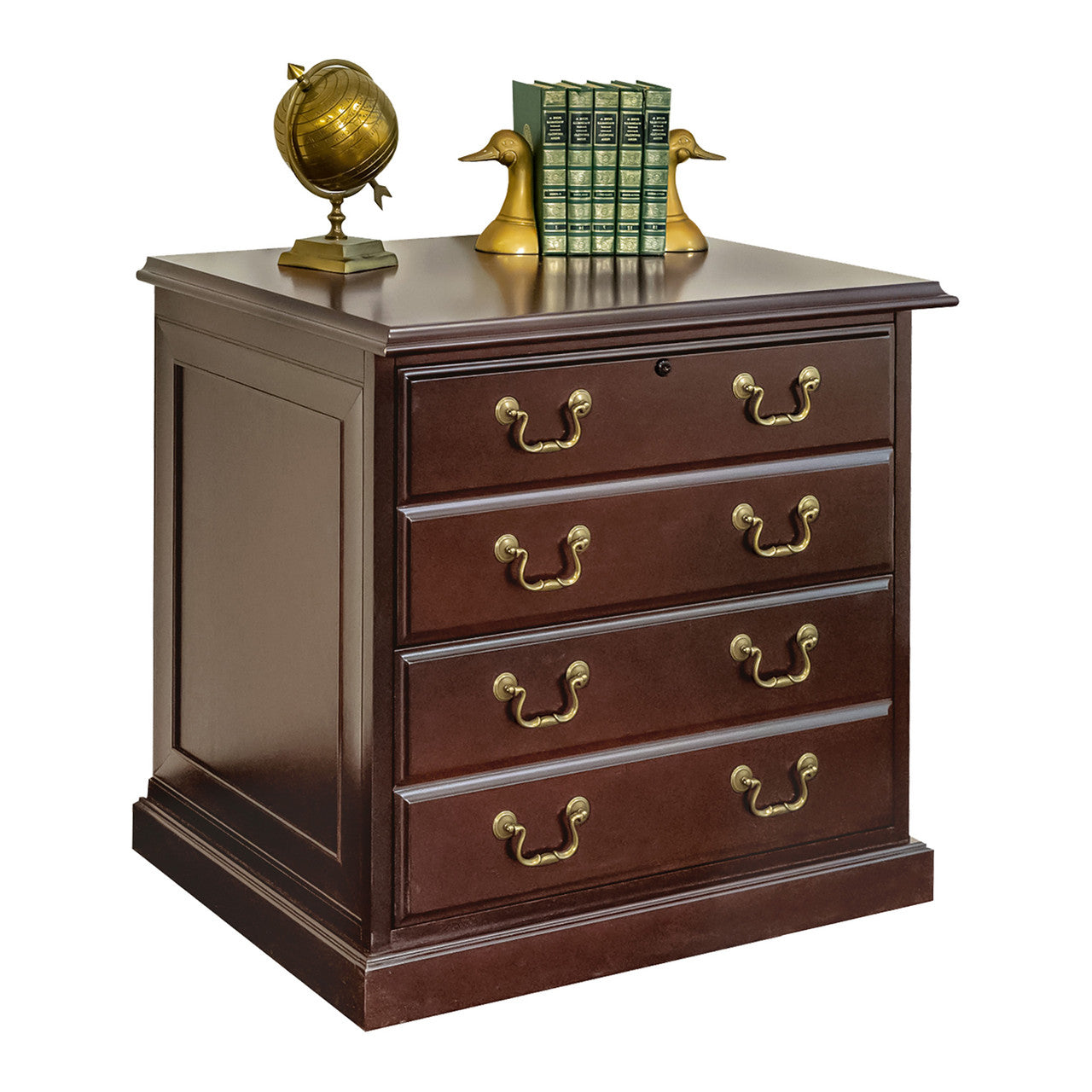 OfficeSource Rowland 2 Drawer Lateral File - Mahogany
