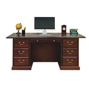 OfficeSource Rowland Knee Space Credenza - Mahogany
