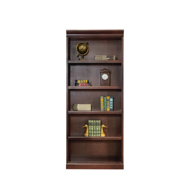 OfficeSource Rowland Open Bookcase - Mahogany