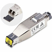 StarTech.com Gigabit Fiber to RJ45 Ethernet Media Converter Dongle Optical Singlemode 10km/Multimode 800m PoE Powered Compact Design Metal Housing Mic