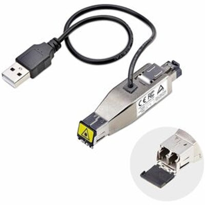 StarTech.com Gigabit Fiber to RJ45 Ethernet Media Converter Dongle Optical Singlemode 10km/Multimode 800m USB Powered Compact Design Metal Housing Mic