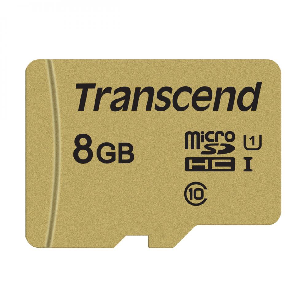 Transcend 8GB microSDHC UHS-I Class 10 U1 500S Memory Card