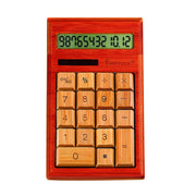 Impecca 12-Digits Bamboo Custom Carved Desktop Calculator - Cherry Color