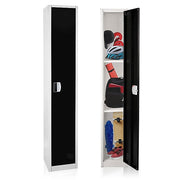 72" H x 12" W  Single Tier Steel Storage Locker with Digital Lock, Black