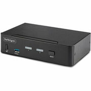 StarTech 2-Port DisplayPort 1.4 KVM Switch, 8K 60Hz / 4K 144Hz, 2x USB 3.0 Ports, 4x USB 2.0 Ports, Hotkey Switching, TAA Compliant
