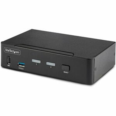 StarTech 2-Port DisplayPort 1.4 KVM Switch, 8K 60Hz / 4K 144Hz, 2x USB 3.0 Ports, 4x USB 2.0 Ports, Hotkey Switching, TAA Compliant