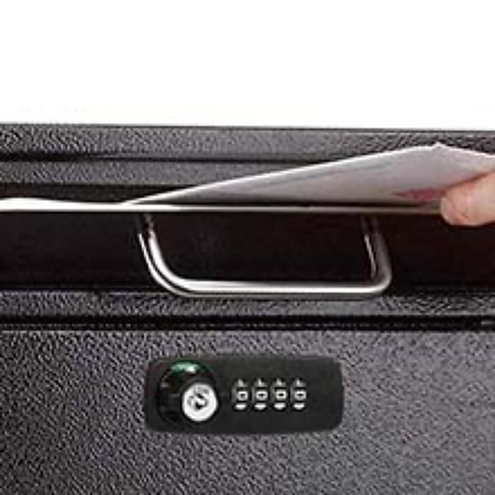 Medium Wall Mountable Mailbox with Key and Combination lock