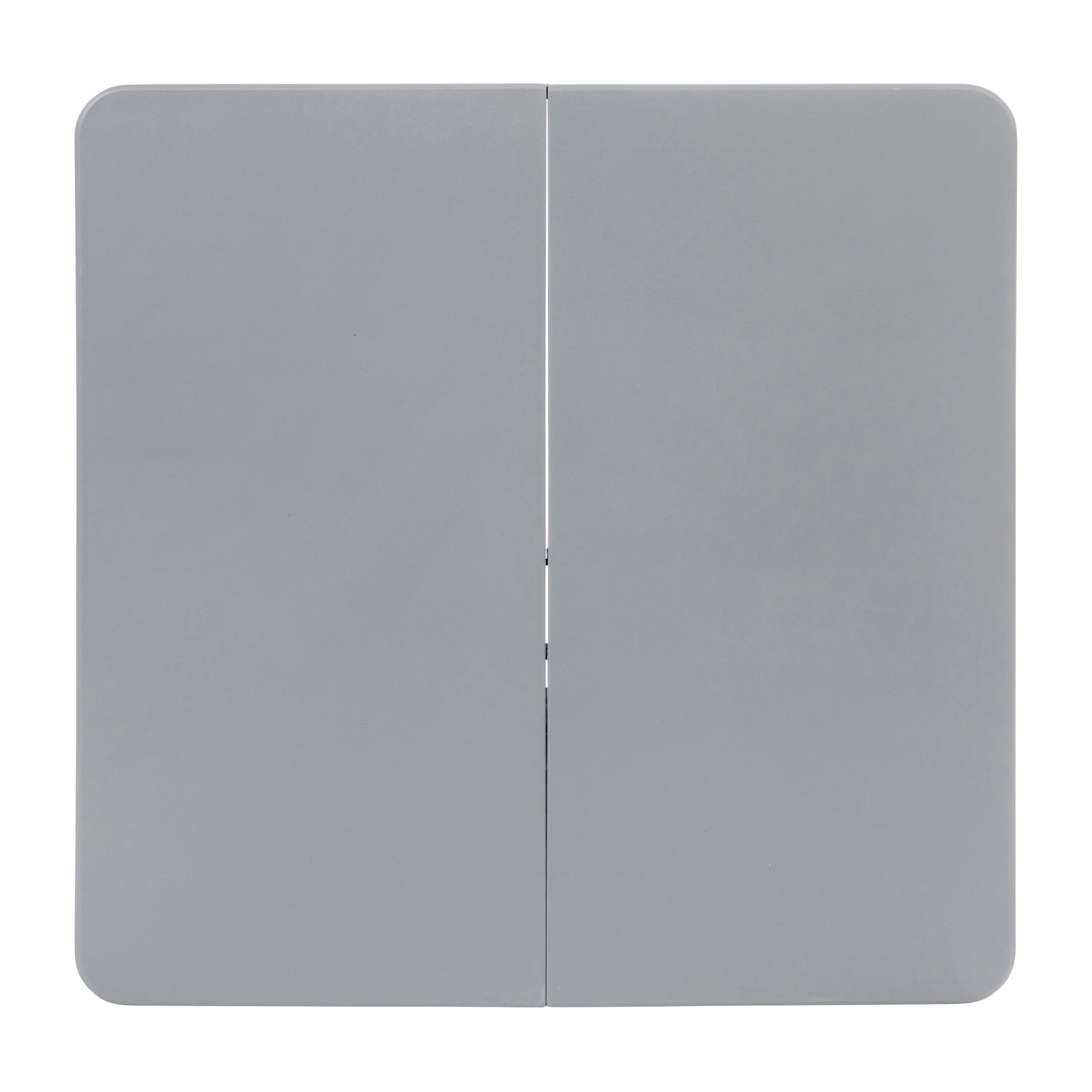 Dunham 2.83-Foot Square Bi-Fold Gray Plastic Folding Table with Carrying Handle