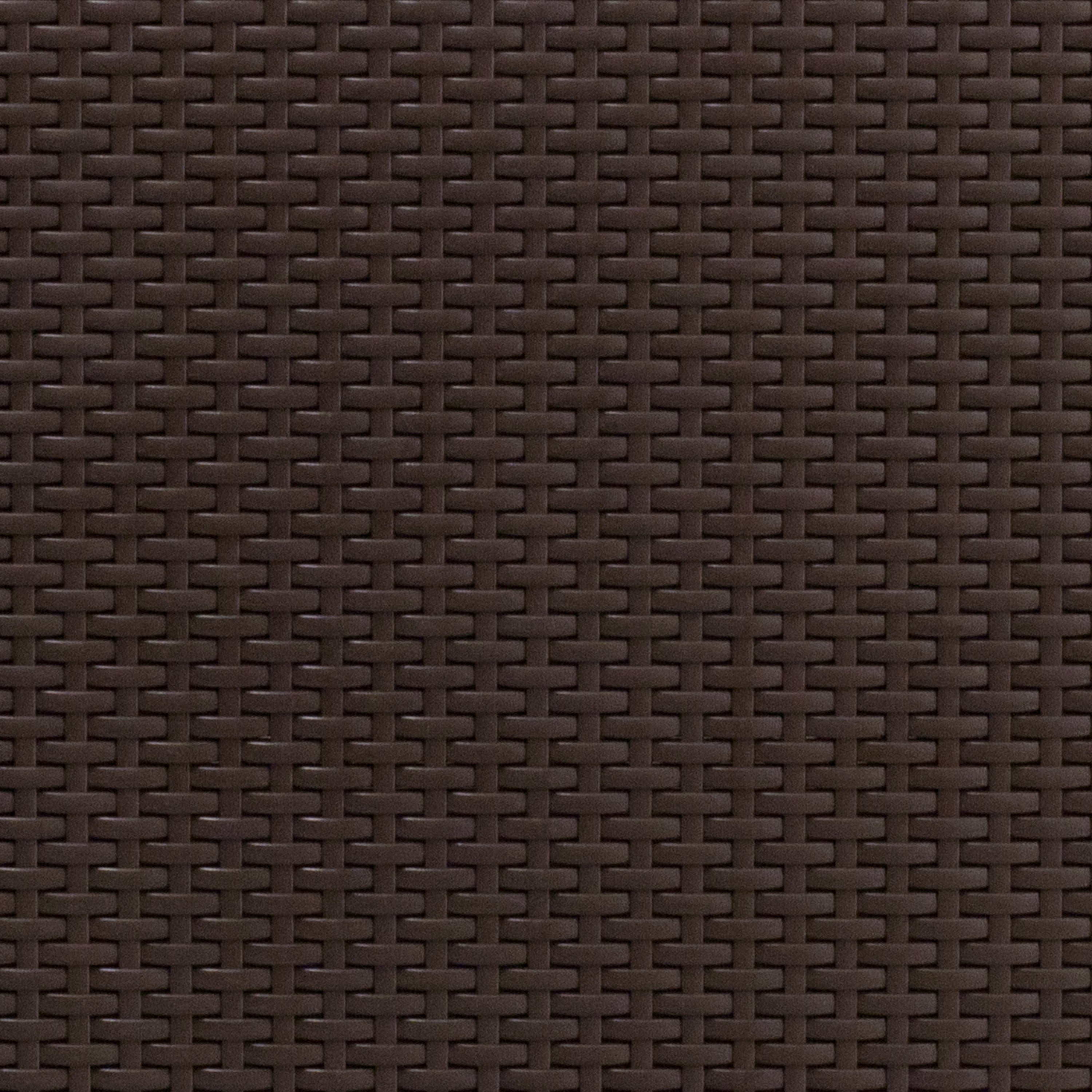 Seneca Chocolate Brown Faux Rattan Loveseat with All-Weather Beige Cushions