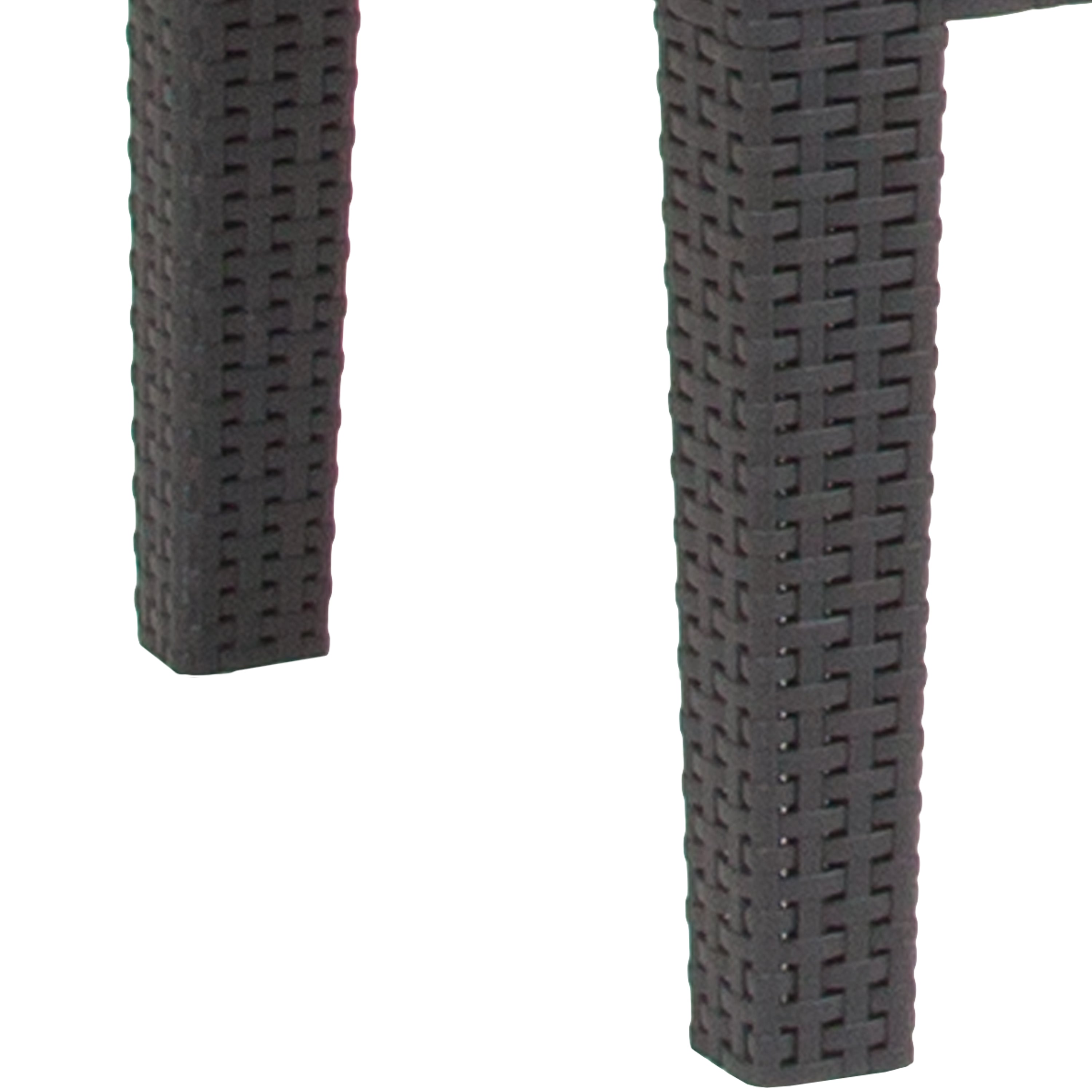 Seneca Dark Gray Faux Rattan Coffee Table