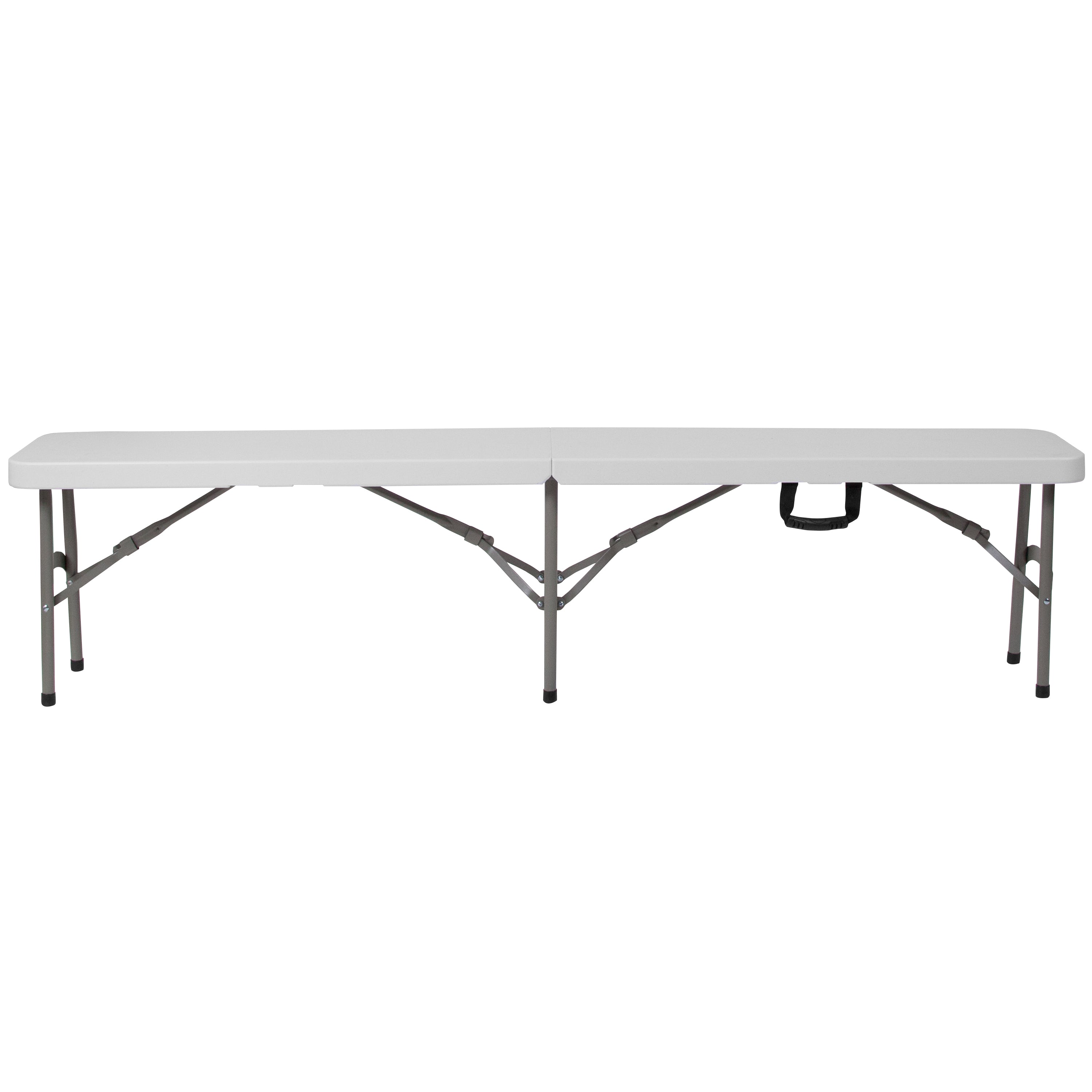 Atlas 11''W x 72"L Bi-Fold Granite White Folding Bench with Carrying Handle